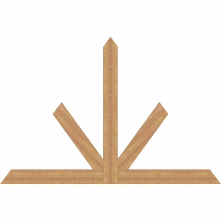 Ekena Millwork Saratoga Timber Gable Bracket, Western Red Cedar, 84"W x 56"H x 1 1/2"D x 5 1/2"F, 16/12 Pitch GBW084X56X0206SAR00SWR